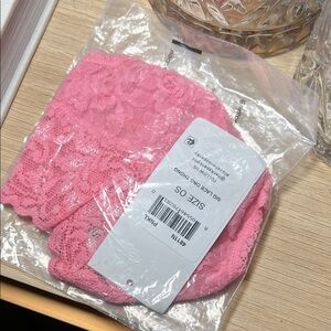 Pink Lace Overlay Shorts